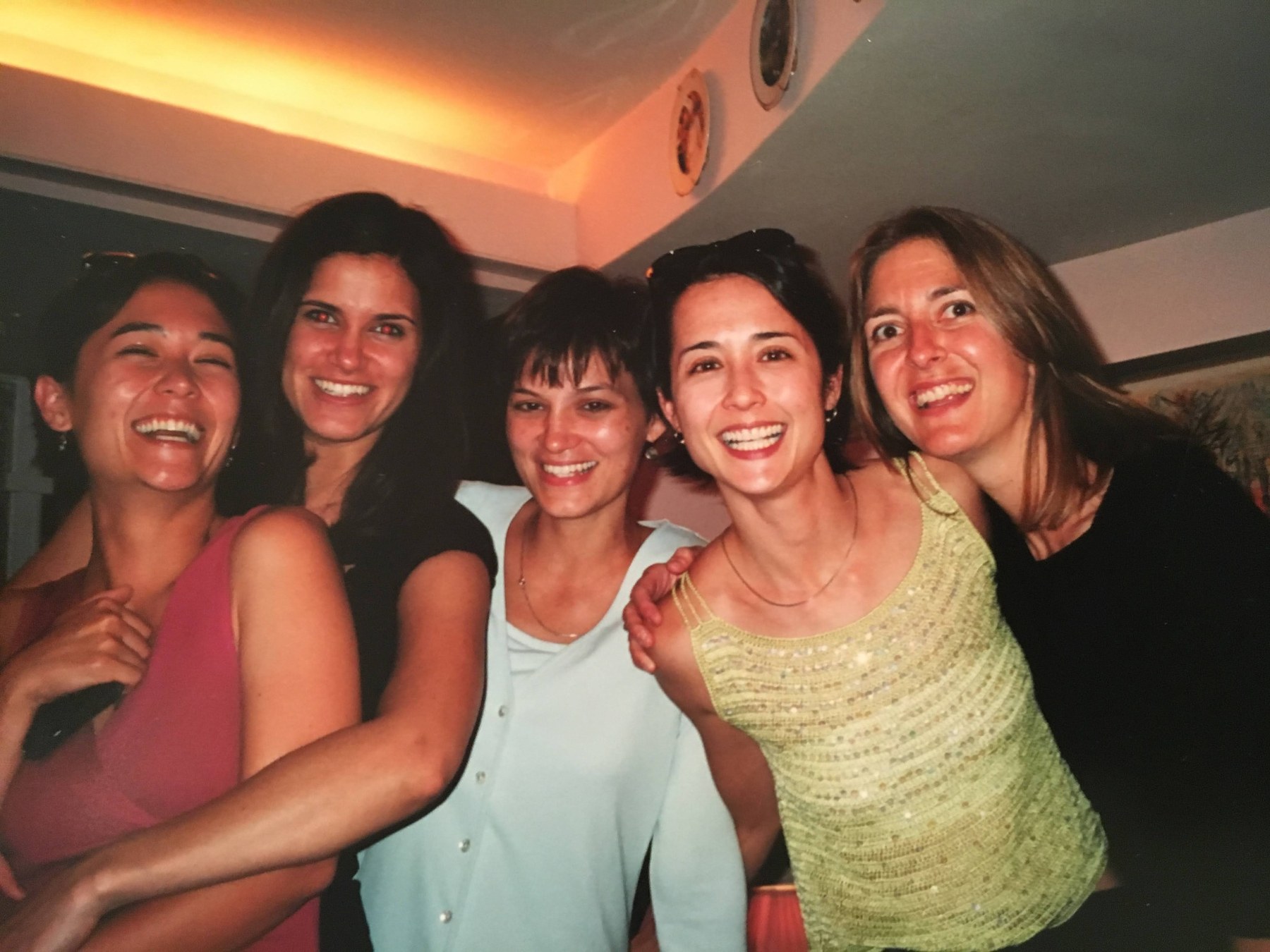 Lisa laughing with friends