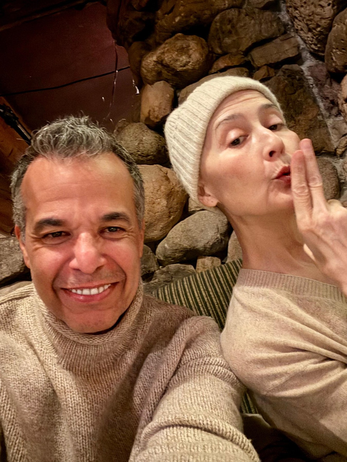 A warm recent selfie of a couple