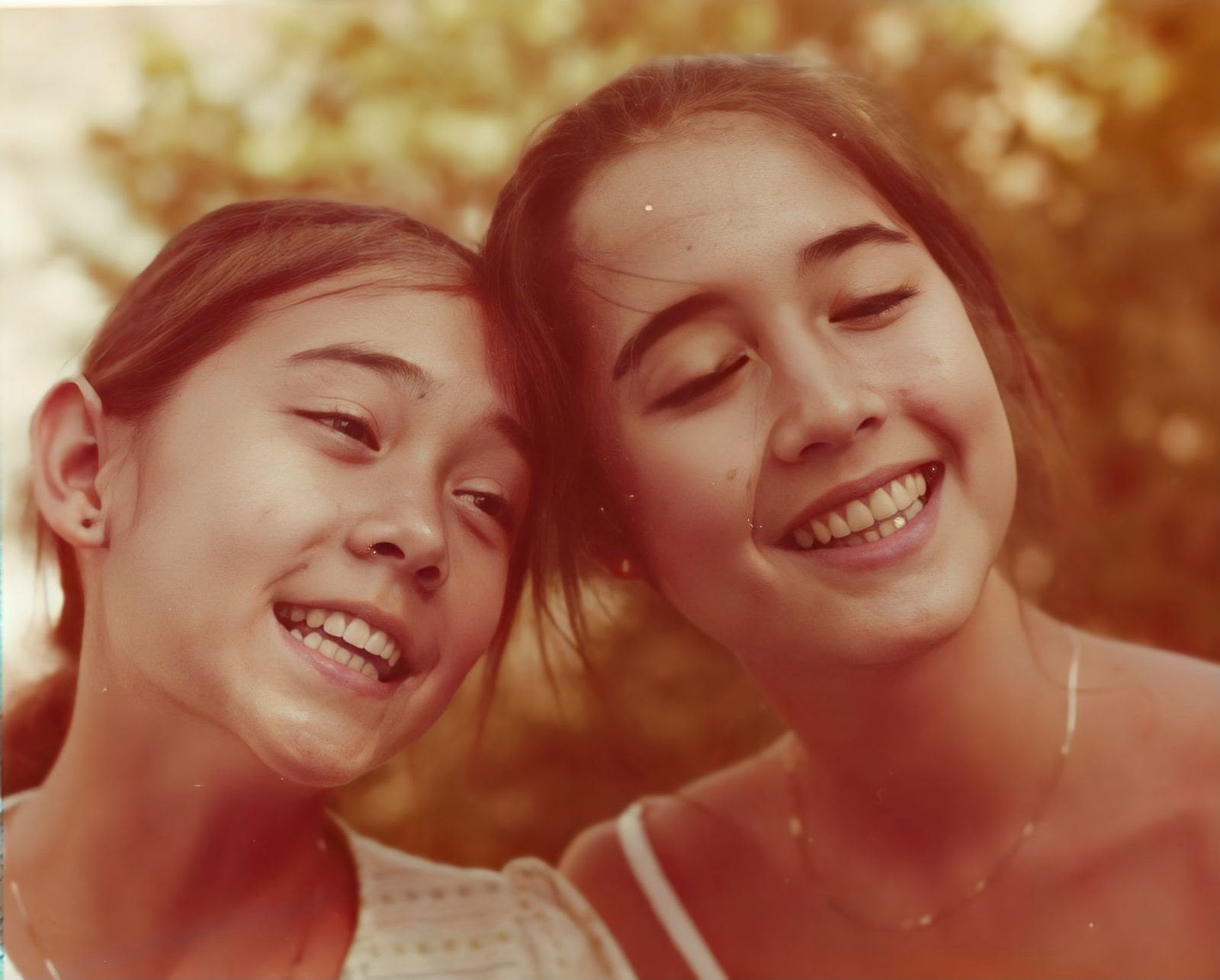 A warm youthful photograph with a friend