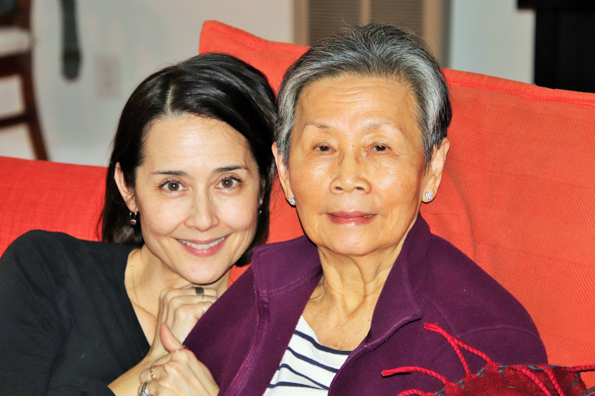Lisa with her mother