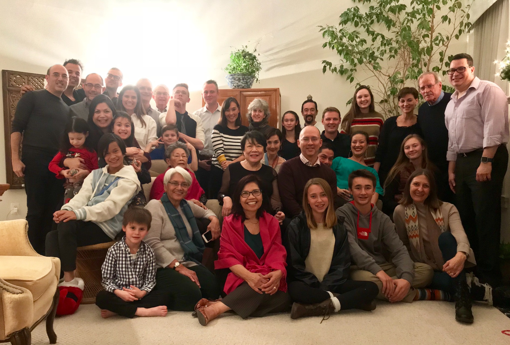 Friends gathered at home
