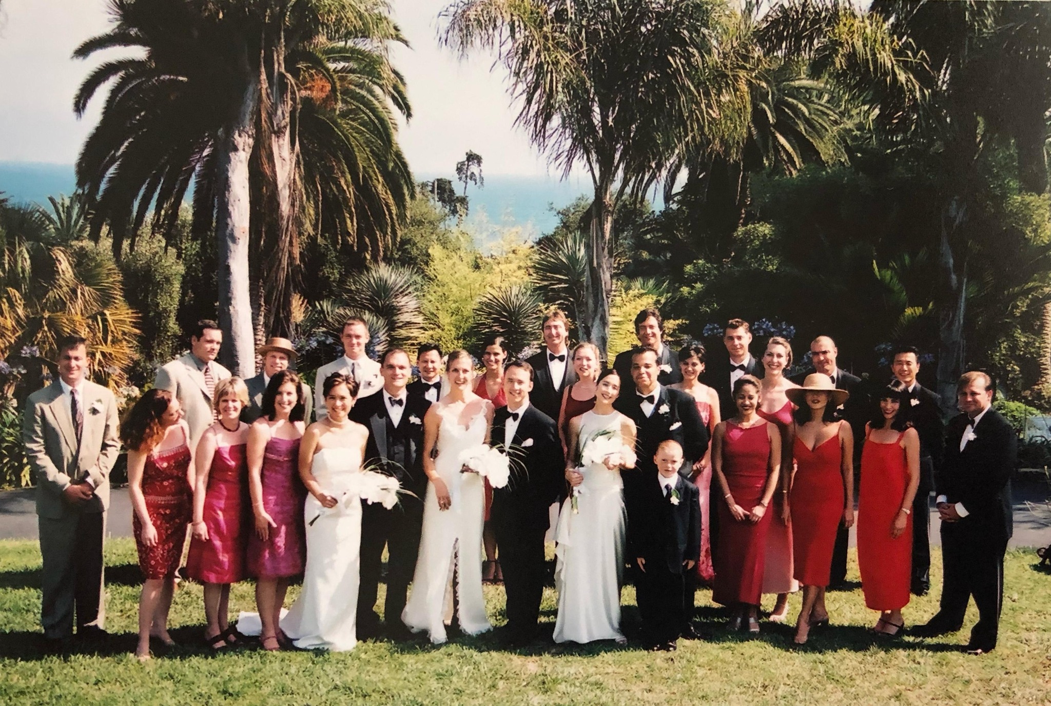 Friends gathered at a wedding